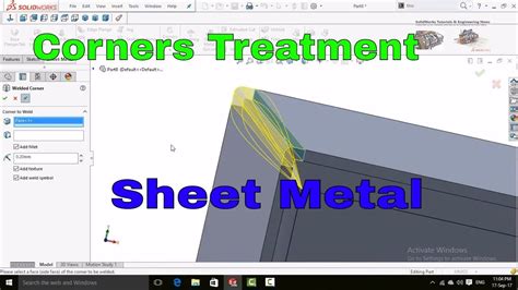 solidworks sheet metal corners|solidworks sheet metal welding.